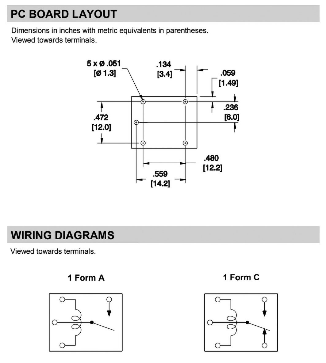 Relejs DC18V, SPDT, 10A/250VAC, 10A/30VDC, 900Ω(20mA), viens kontakts uz pārslēgšanu, 19x15.3x15.7mm, ZETTLER