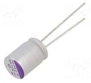 270/25V, -55÷125°C, Ø8x11.5mm,  ±20%, polimēru kondensātors, ESR:16mΩ