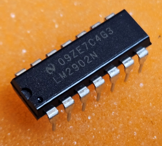 LM2902N Mikroshēma, operational amplifier, 1MHz, Ch: 4, DIP14