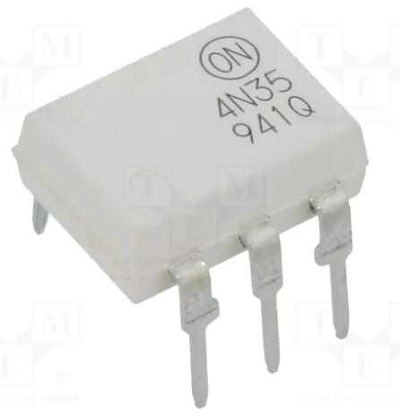 4N35 Optrons, izeja fototranzistors, DIP6