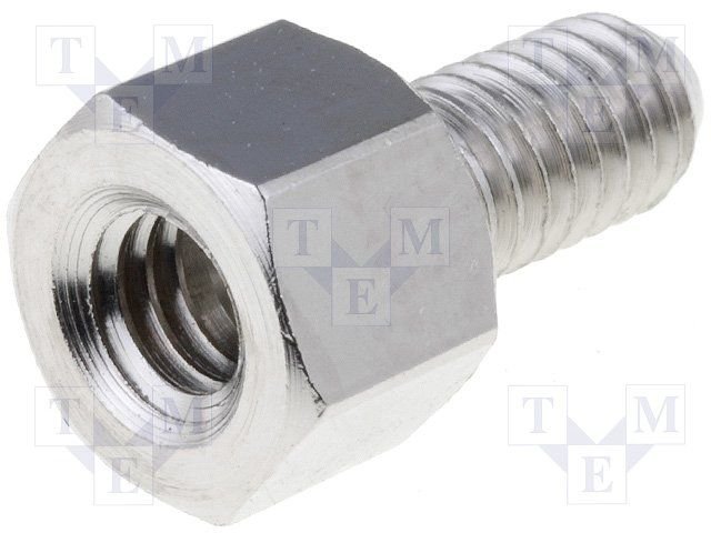 Distancers L=5mm, M4 iekšeja vitne- M4 areja vitne, misiņš