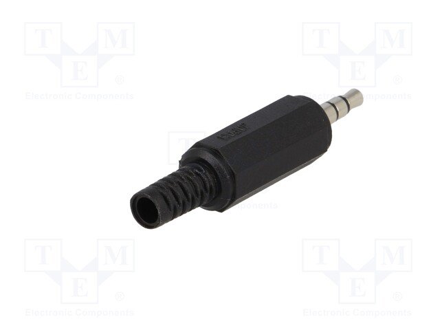 3.5mm (4 kont.) štekers, stereo+video, plastmasas, ar amortizatoru, LUMBERG