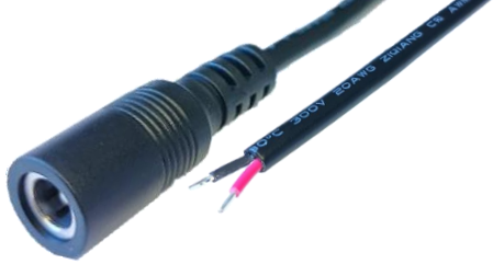 2.1*5.5mm, L=11mm, ligzda, 60V/3A, 0.5mm2, ar vadu 1m