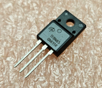 8N65 Tranzistors N-FET, 650V, ±30V, 8A, 50W, 1R15, TO-220F