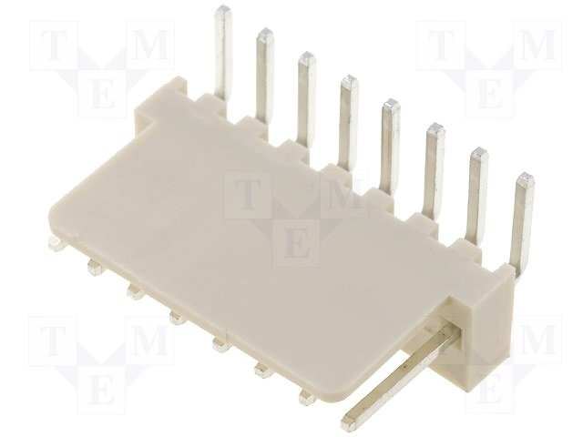 8pin, ligzda/papa, šasijai, solis=2.54mm, leņķisks, THT, 250V/3A, NS25