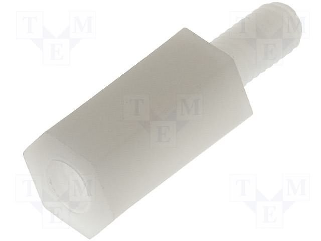 Distancers plastmasas L=10mm, M3 iekšeja vitne- M3 areja vitne