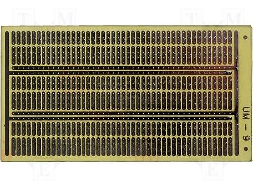 Maketēšanas plate 66x125mm ar 1100 caurumiem, stikltekstolits, 1.5mm