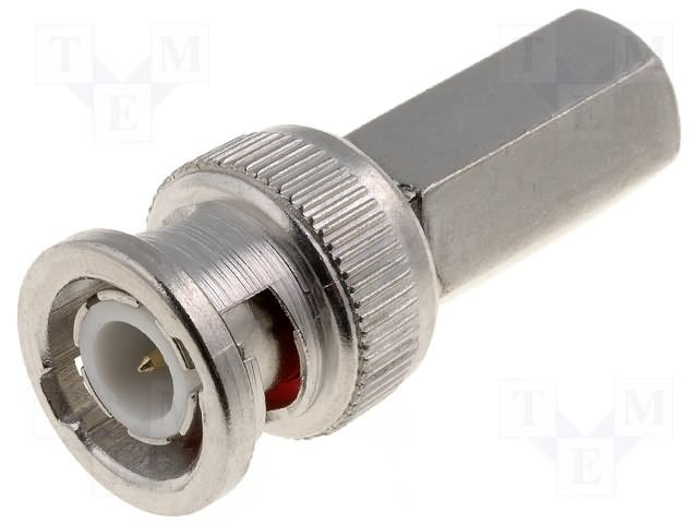 BNC štekers uz RG59, 75Ω, taisns, skrūvajams(twist-on)
