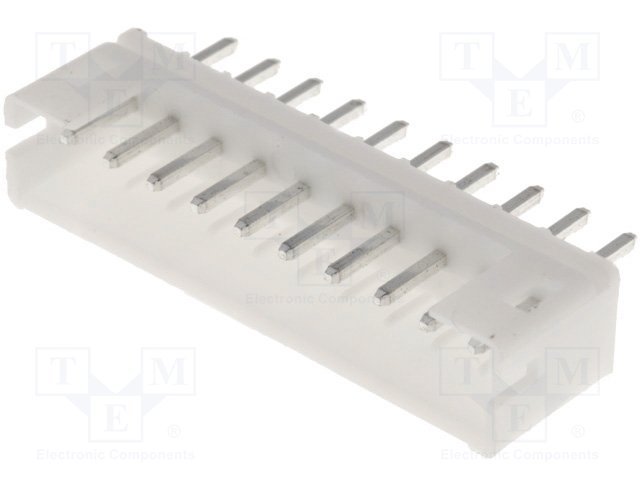 10pin, ligzda/papa, šasijai, solis=2.0mm, THT, 100V/1A