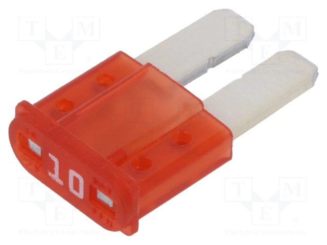 Drošinātājs auto, MICRO2, 10A, 32V, 9.1 x 15.3 x 3.8mm