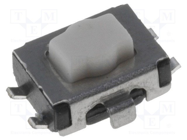 Mikroslēdzejs horizontāls, SPST-NO, OFF-(ON), 0.05A/12VDC, SMD, 4.7x3.5x1.65mm, 1.6N, L=0.85mm