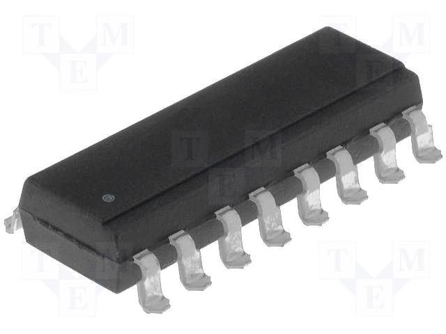 TLP521-4 SMD Optrons, izeja fototranzistors, 4 kanalu, SOP16