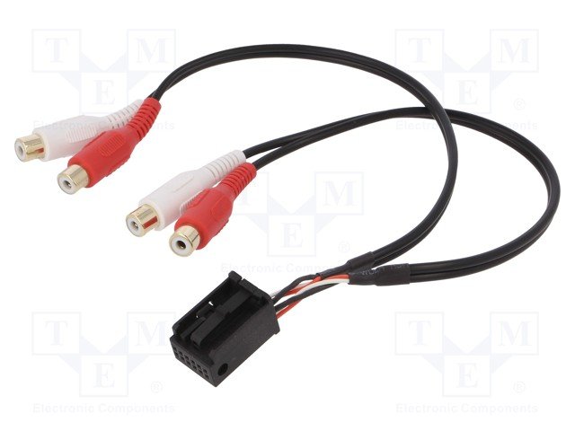 Adapters AUX=>4RCA ligzda, Audi, Seat, Škoda, VW, Line out, Pēc iepriekšēja pasūtījuma