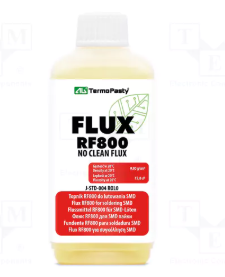 Fluss "RF800", SMD, 100mL, šķidrums, aktiveta kalofonija, No Clean, ar birstiņu
