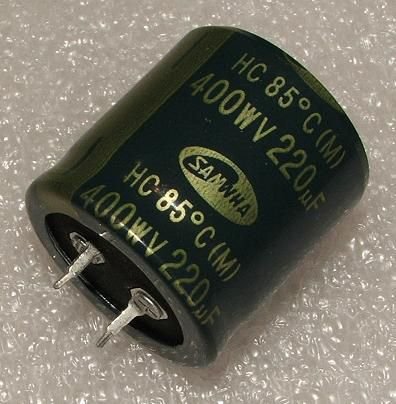 220/400V, 85C, Ø30x30mm, ±20%, Kondensators elektrolītisks, 2000h, SNAP-IN, SAMWHA
