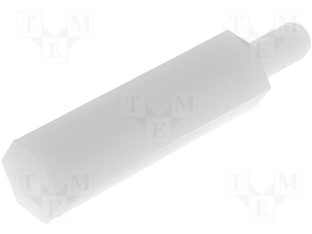 Distancers plastmasas L=20mm, M3 iekšeja vitne- M3 areja vitne