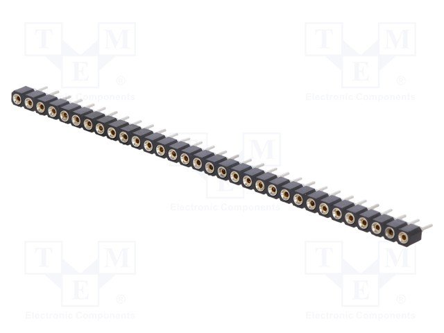 2.54mm 32pin ligzda, cangas kontakti, PCB