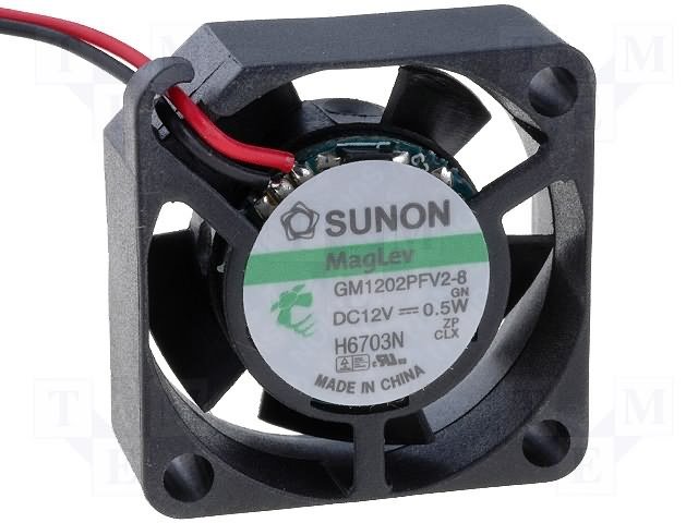 25x25x10mm, DC12V, MagLev, 5.07m3/h, 16dBA, 9600RPM, 0.76W Ventilators