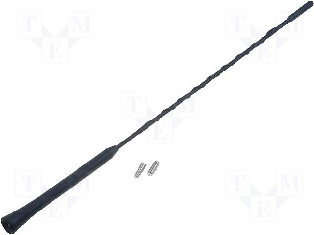 Auto antenas masts lokana L=410mm, ārējā vītne, Vitne M5/M6