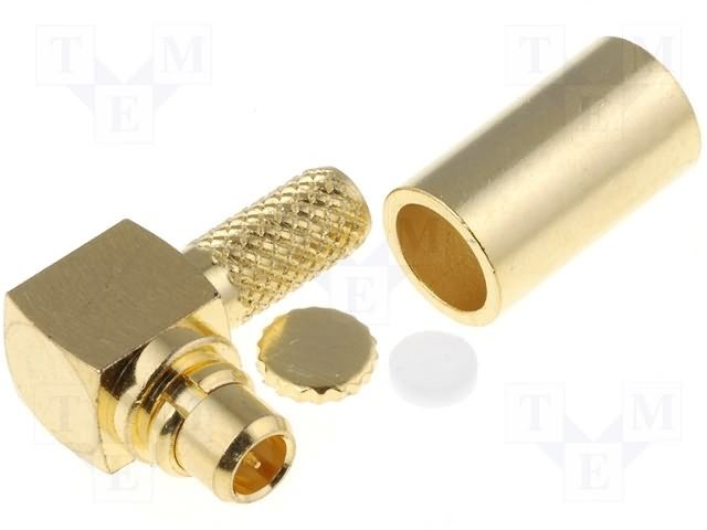 MMCX-01 štekers leņkisks crimp (RG174, RG188, RG316), 50Ω