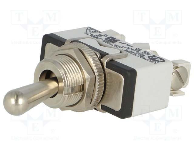 Tumblers, SPST, ON-(ON), 15A/250VAC, 15A/12VDC, screw terminals, M12, 29.5x14.5x15mm, APEM, bez fiksacijas