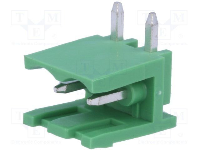 Terminal blocks PCB, štekers, 2pin, 5.08mm, 12A, leņkisks