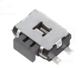 Mikroslēdzejs leņķisks, SPST-NO, OFF-(ON), 0.05A/12VDC, SMD, 4.7x3.5x1.65mm, 2.2N, L=1mm, PANASONIC