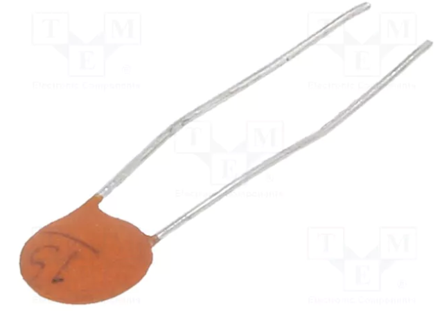 15pF 100V, ±5%, C0G, kondensators keramiskais