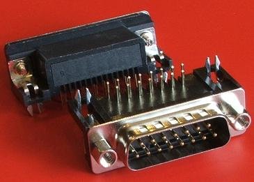 15PIN D-SUB, štekers, PCB type, leņķisks