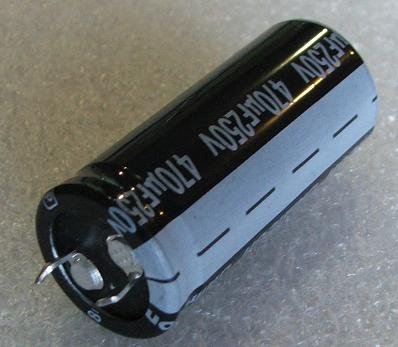 470/250V, 105C, Ø25x40mm, 20%, Kondensators elektrolītisks, 2000h, SNAP-IN, JAMICON