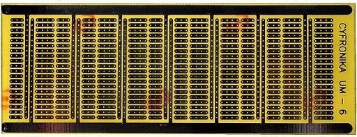 Maketēšanas plate 175x68mm ar 1263 caurumiem, stikltekstolits, 1.5mm