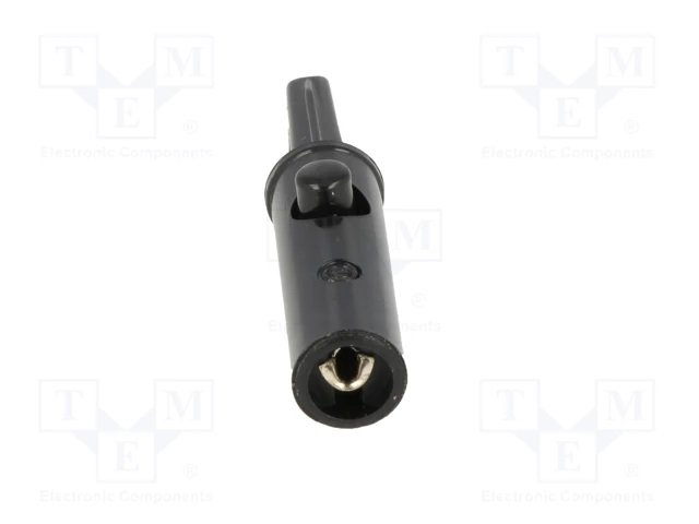 Testera kleps (krokodil) 3A melns, 2mm, ligzda