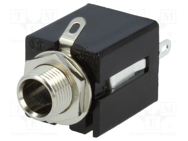 6.35mm ligzda, stereo, plastmasas, vadam, skrūvejamas šasijai M9, LUMBERG