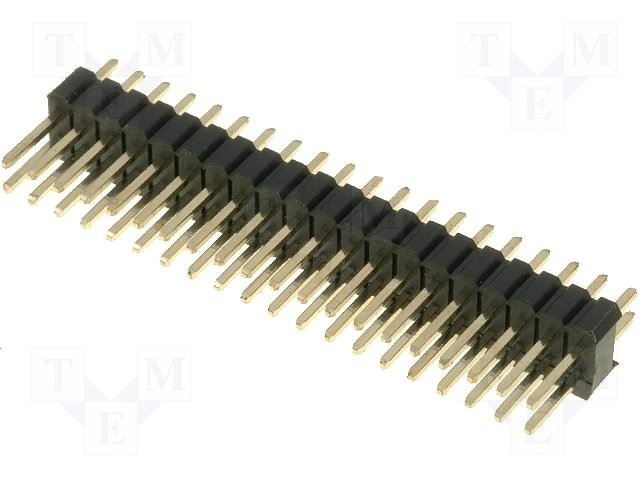 1.27mm 2x20pin štekers, starprindu solis 1.27mm