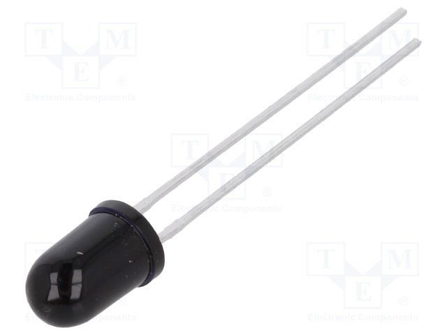 5mm, infrasarkans gaismas diode 950nm, 10grad, 550mW, 100mA, melnā leca