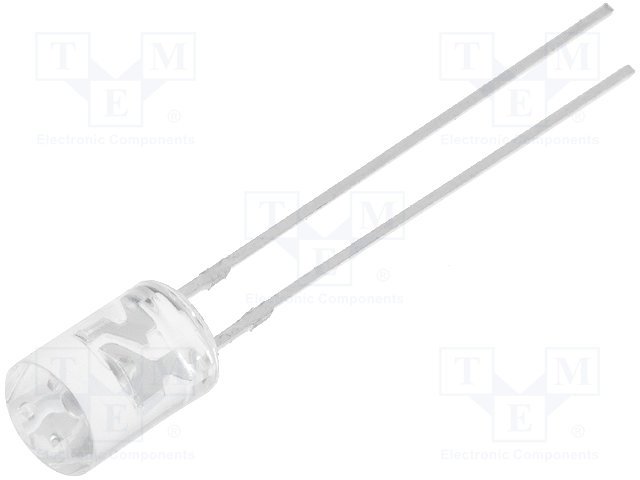 5mm, dzeltena, 750...1120mcd, 100°, 1.8...2.6V/20mA, 585-595nm, gaismas diode, plakana